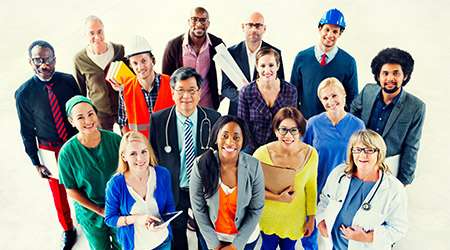 Group of industrial professionals